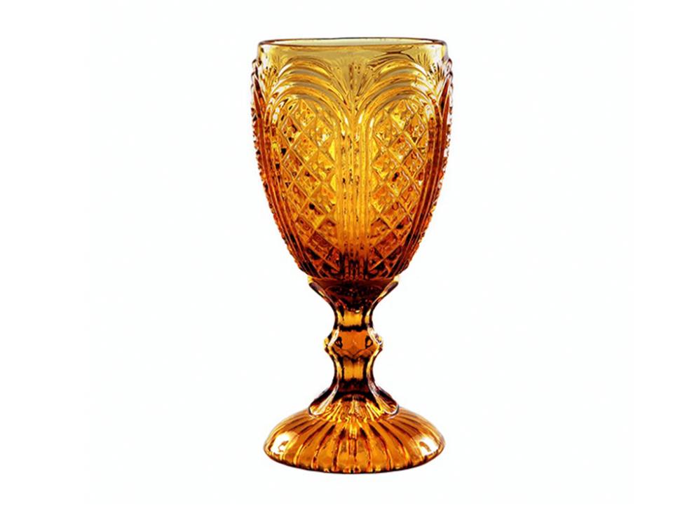  Carousel Goblet Amber