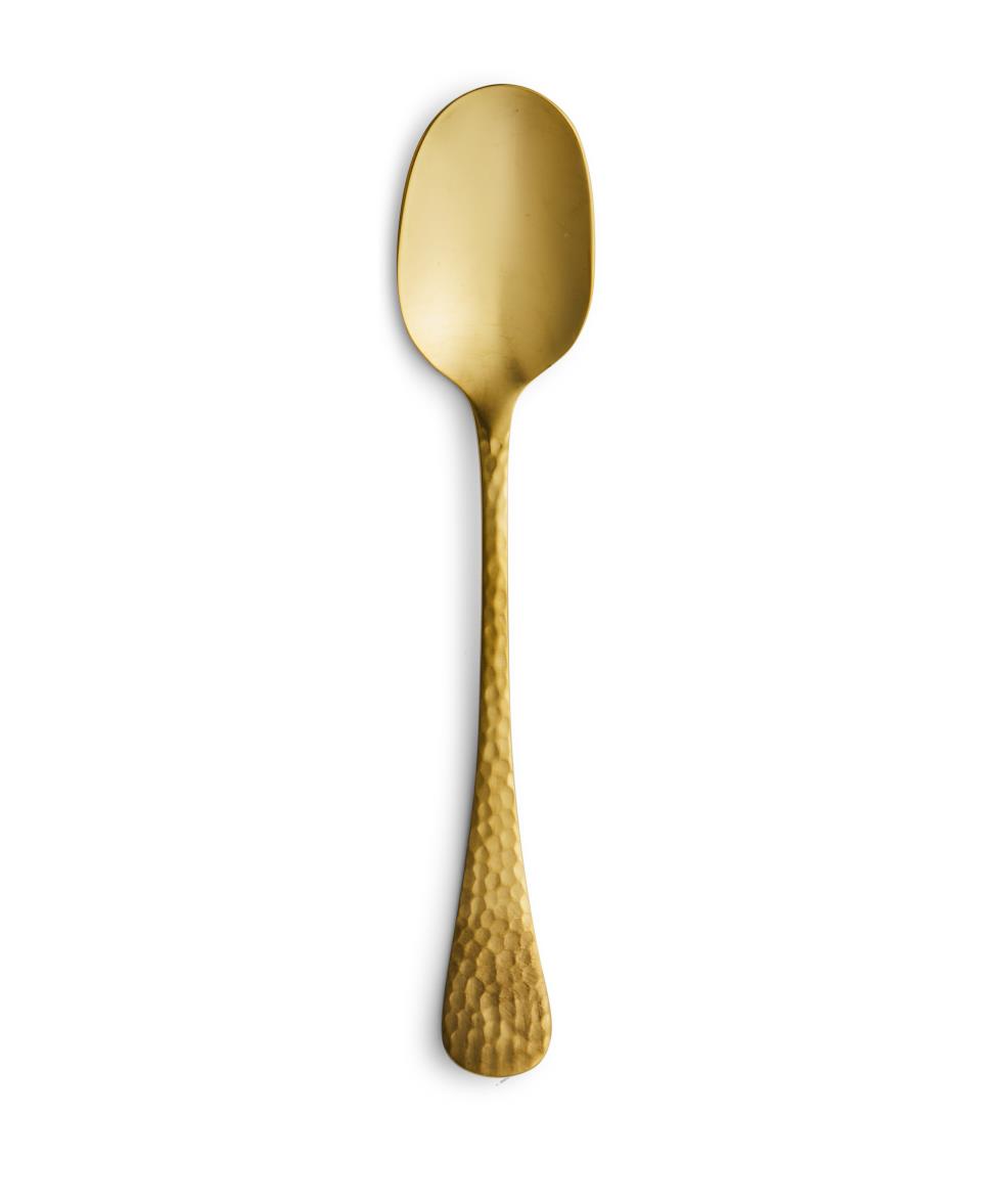 Brushed Gold Hammered Teaspoon