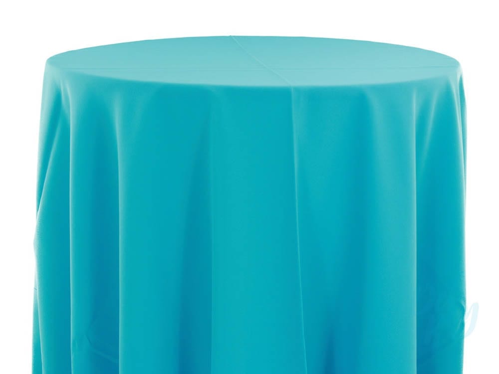 Plain Spun Poly Table Linen Turquoise