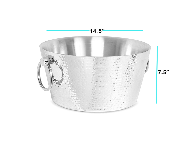 hammered-ice-bucket-double-wall-stainless-steel