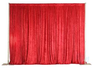 10ft. High Red Pipe & Drape - Per Linear Foot -
