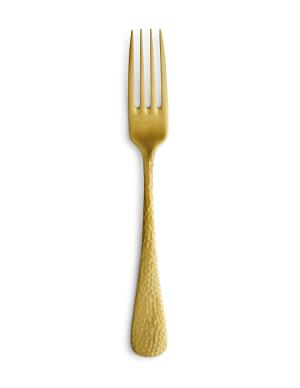 Brushed Gold Hammered Dinner Fork