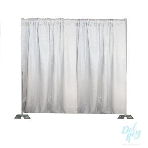 8ft High Grey Banjo Pipe & Drape
