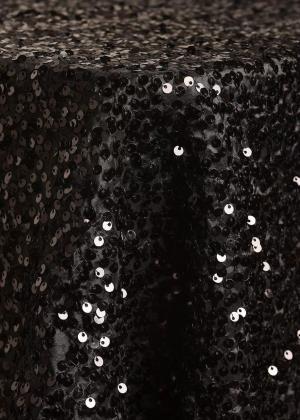 Black Taffeta Sequins Table Linen