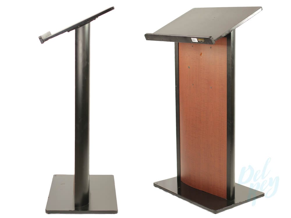 black-wood-grain-podium