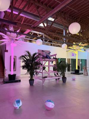Blue 16ft High Led Palm Tree
