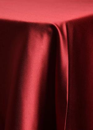 Burgundy Solid Satin Table Linen