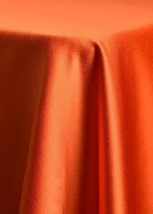 Burnt Orange Solid Satin Table Linen