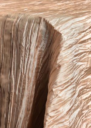 Champagne Crinkle Taffeta Table Linen