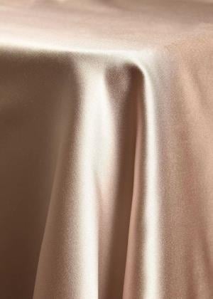 Champagne Solid Satin Table Linen