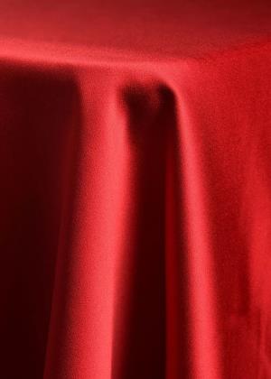 Cranberry Solid Satin Table Linen