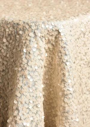 Ivory Taffeta Sequins Table Linen