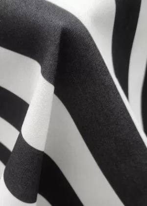 Black Modern Stripe Table Linen