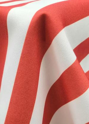 Red Modern Stripe Table Linen