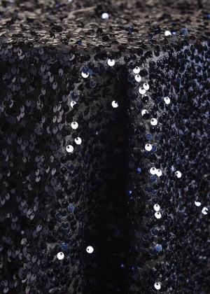 Navy Blue Taffeta Sequins Table Linen