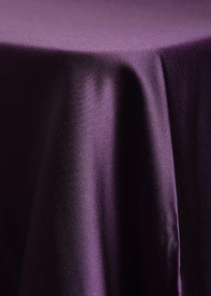 Plum Solid Satin Table Linen