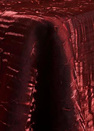 Satin Burgundy Crushed Iridescent Table Linen