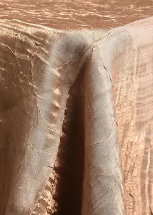 Satin Champagne Crushed Iridescent Table Linen