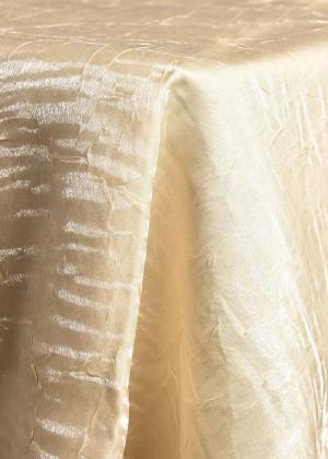 Satin Ivory Crushed Iridescent Table Linen