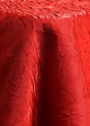 Satin Red Crushed Iridescent Table Linen