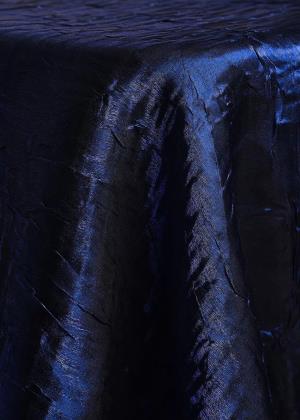 Satin Royal Blue Crushed Iridescent Table Linen