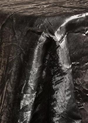 Satin Silver Crushed Iridescent Table Linen