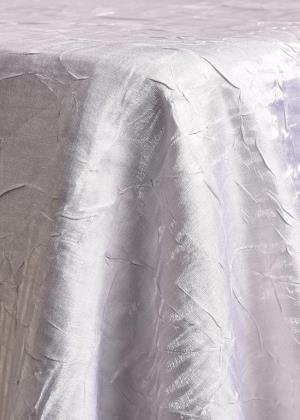 Satin White Crushed Iridescent Table Linen