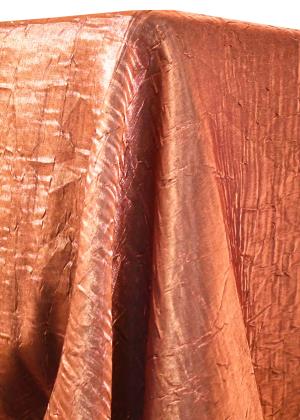 Sunset Orange Iridescent Crush Table Linen