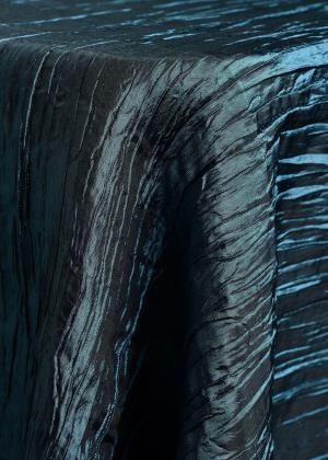 Teal Crinkle Taffeta Table Linen