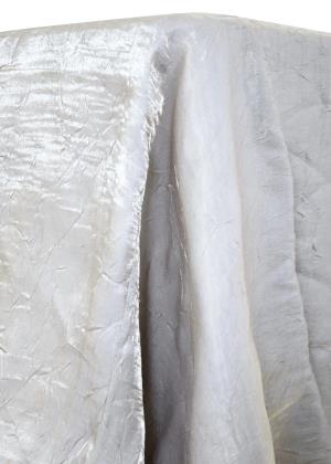 White Iridescent Crush Table Linen