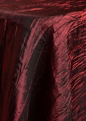 Wine Crinkle Taffeta Table Linen